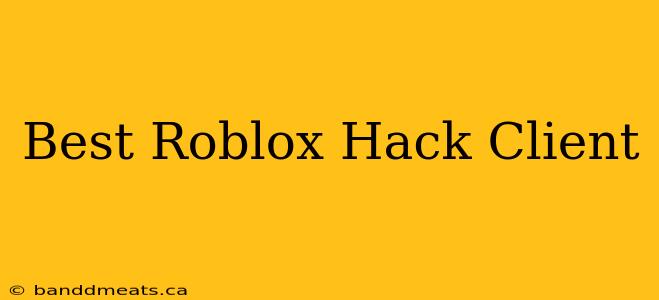 Best Roblox Hack Client