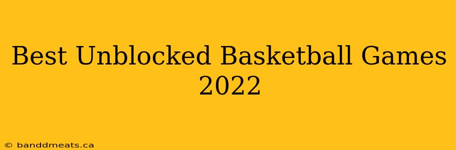 Best Unblocked Basketball Games 2022