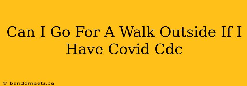 Can I Go For A Walk Outside If I Have Covid Cdc