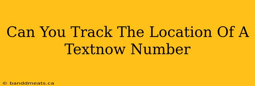 Can You Track The Location Of A Textnow Number