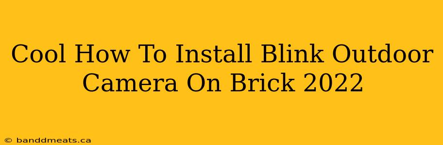 Cool How To Install Blink Outdoor Camera On Brick 2022