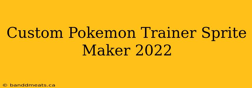 Custom Pokemon Trainer Sprite Maker 2022