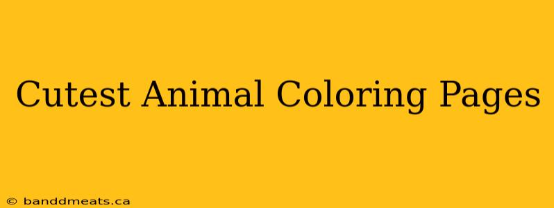 Cutest Animal Coloring Pages