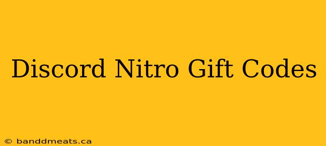 Discord Nitro Gift Codes