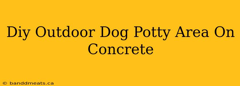 Diy Outdoor Dog Potty Area On Concrete