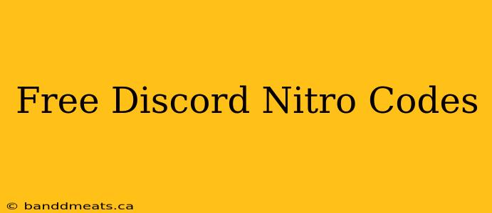 Free Discord Nitro Codes