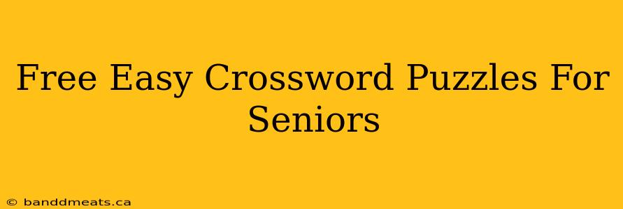 Free Easy Crossword Puzzles For Seniors