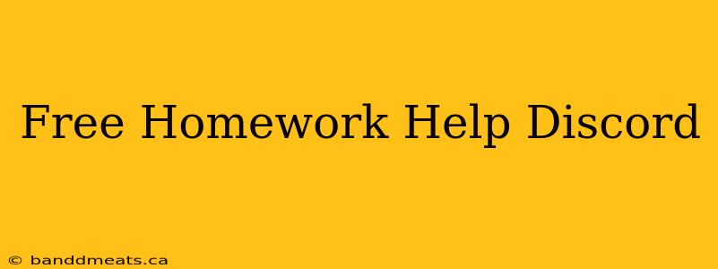 Free Homework Help Discord