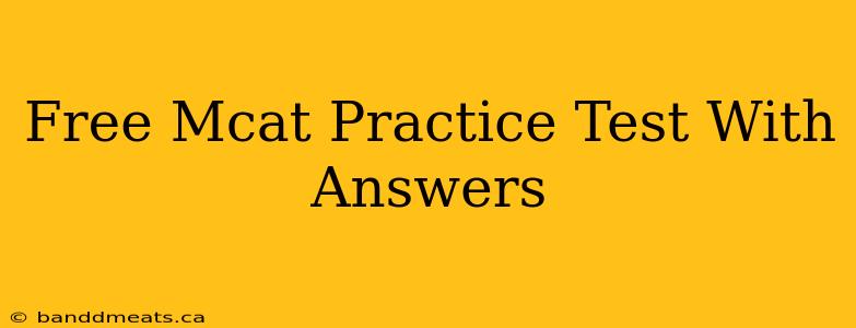 Free Mcat Practice Test With Answers