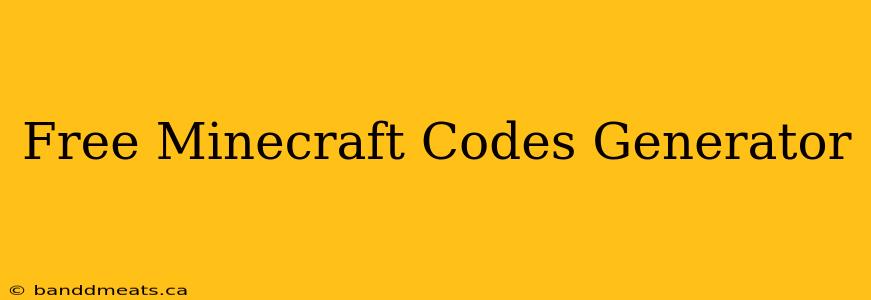 Free Minecraft Codes Generator