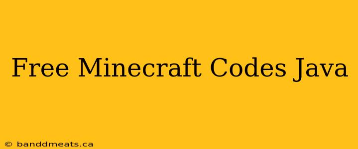 Free Minecraft Codes Java