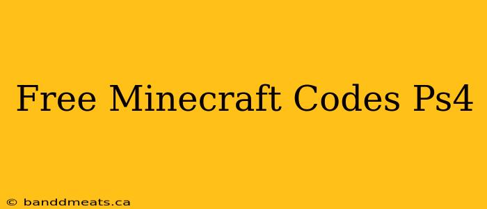 Free Minecraft Codes Ps4