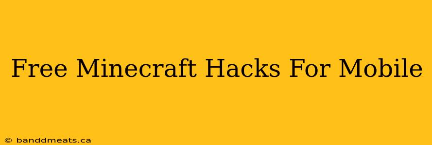 Free Minecraft Hacks For Mobile