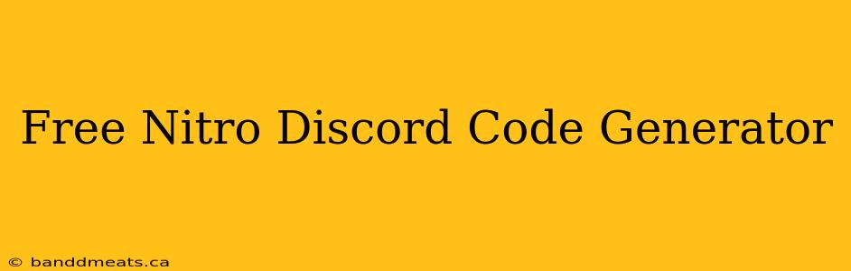 Free Nitro Discord Code Generator