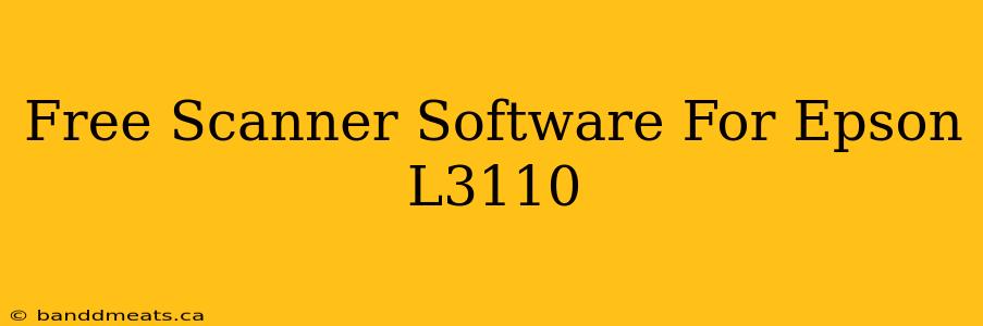 Free Scanner Software For Epson L3110