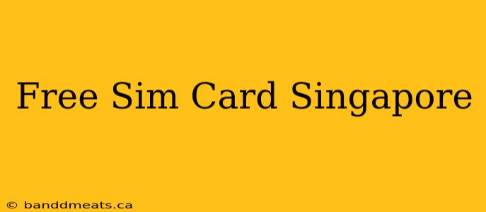 Free Sim Card Singapore