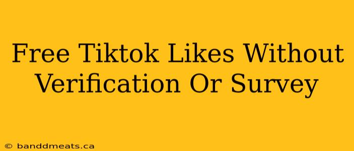 Free Tiktok Likes Without Verification Or Survey