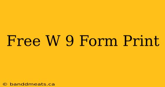 Free W 9 Form Print