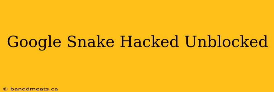 Google Snake Hacked Unblocked