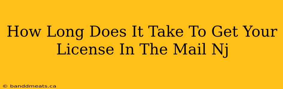 How Long Does It Take To Get Your License In The Mail Nj