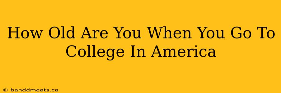 How Old Are You When You Go To College In America