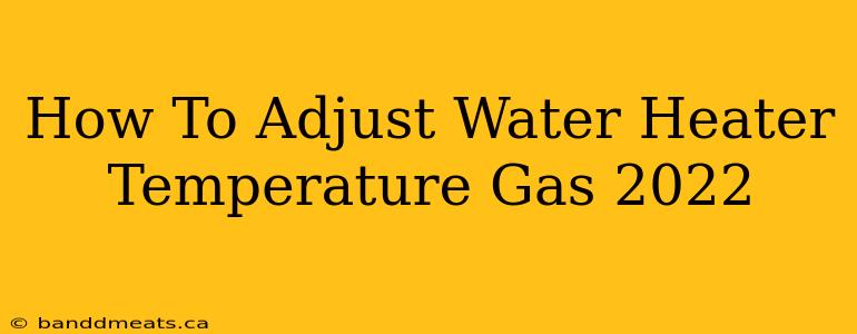 How To Adjust Water Heater Temperature Gas 2022