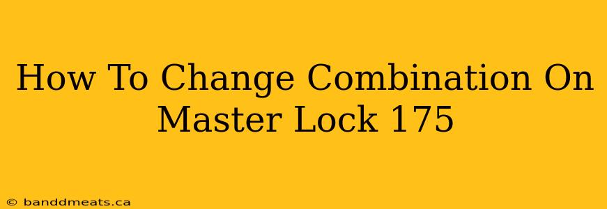 How To Change Combination On Master Lock 175