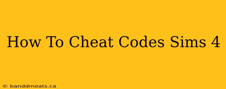 How To Cheat Codes Sims 4