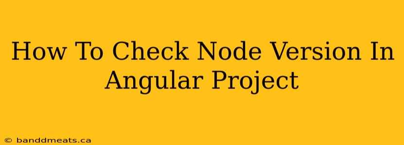 How To Check Node Version In Angular Project