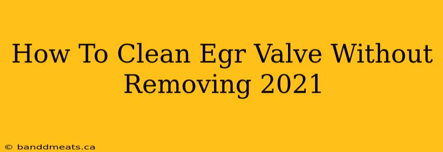 How To Clean Egr Valve Without Removing 2021