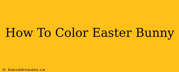 How To Color Easter Bunny