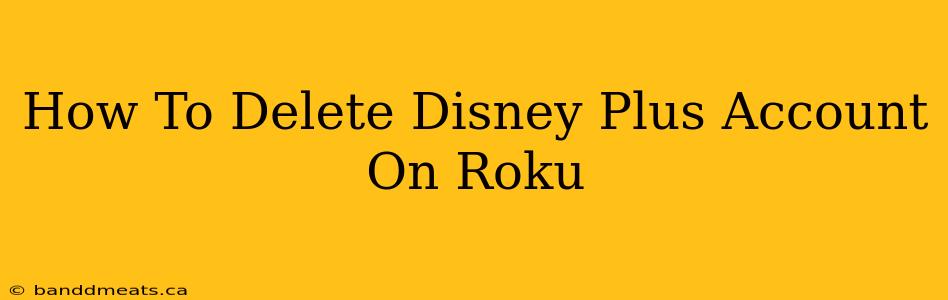 How To Delete Disney Plus Account On Roku