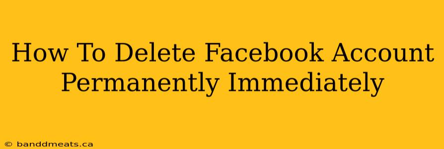 How To Delete Facebook Account Permanently Immediately