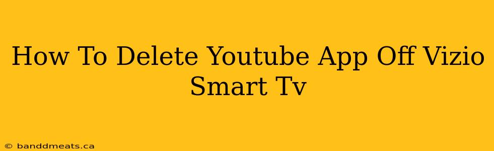 How To Delete Youtube App Off Vizio Smart Tv