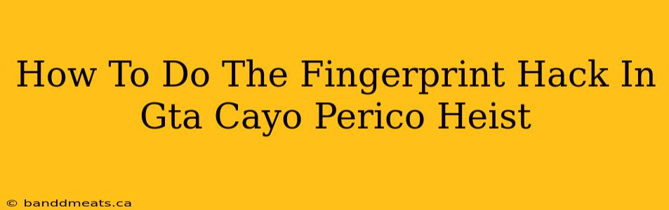 How To Do The Fingerprint Hack In Gta Cayo Perico Heist