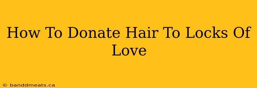 How To Donate Hair To Locks Of Love