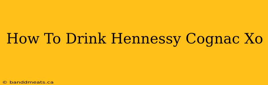 How To Drink Hennessy Cognac Xo