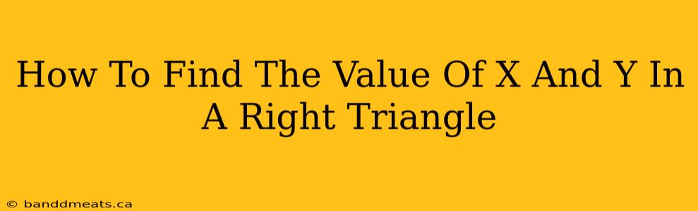 How To Find The Value Of X And Y In A Right Triangle