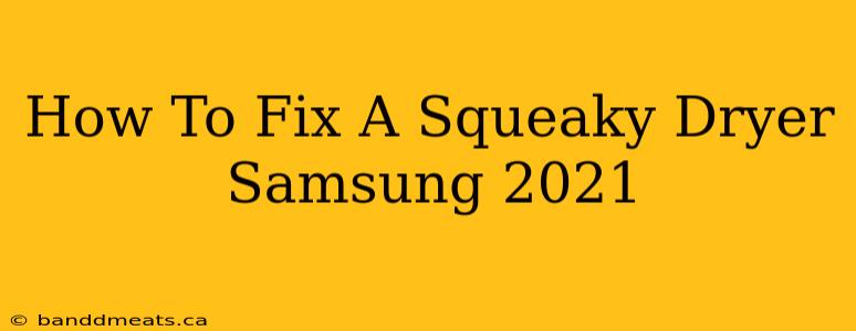 How To Fix A Squeaky Dryer Samsung 2021