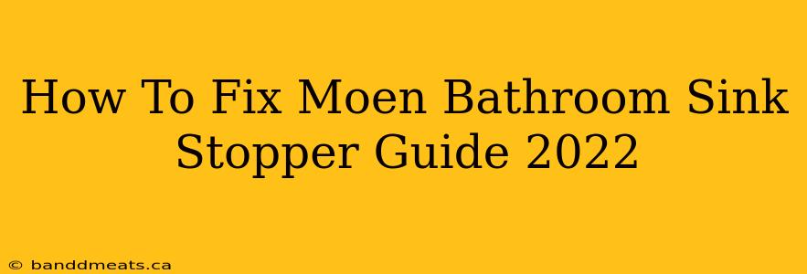 How To Fix Moen Bathroom Sink Stopper Guide 2022