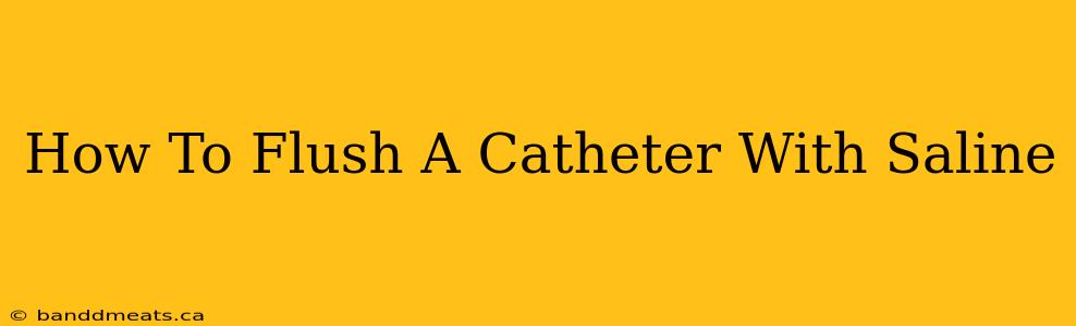 How To Flush A Catheter With Saline