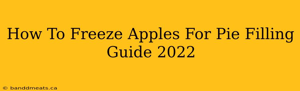 How To Freeze Apples For Pie Filling Guide 2022