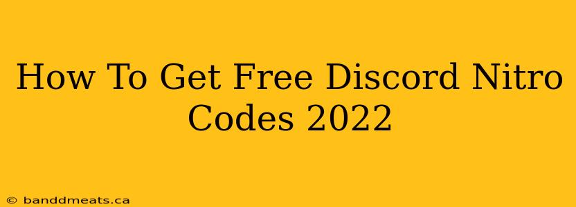 How To Get Free Discord Nitro Codes 2022