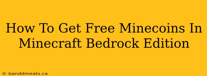 How To Get Free Minecoins In Minecraft Bedrock Edition