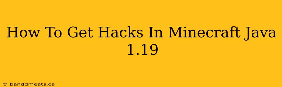 How To Get Hacks In Minecraft Java 1.19