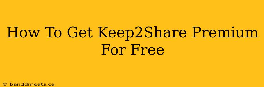 How To Get Keep2Share Premium For Free