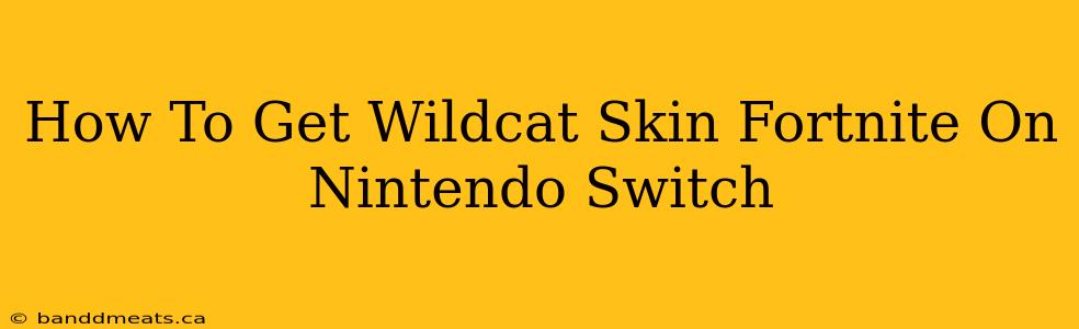 How To Get Wildcat Skin Fortnite On Nintendo Switch