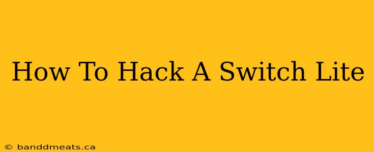 How To Hack A Switch Lite