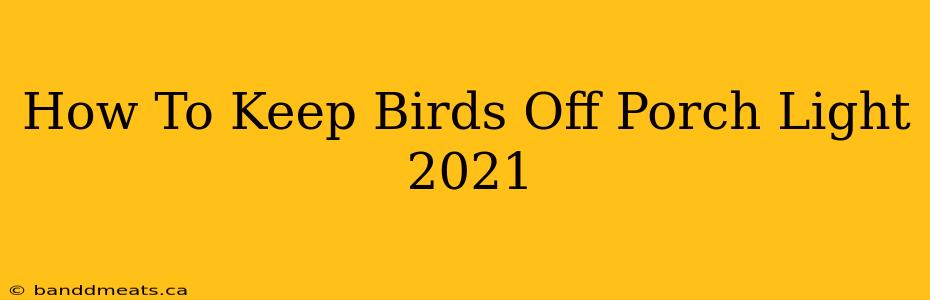 How To Keep Birds Off Porch Light 2021