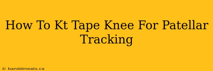 How To Kt Tape Knee For Patellar Tracking